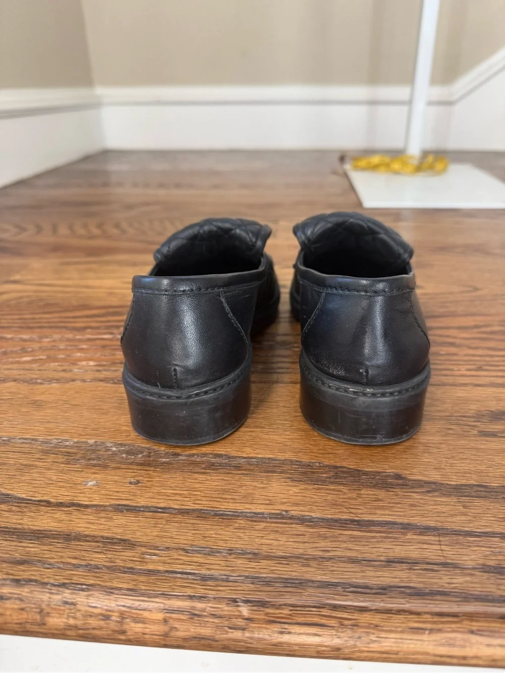 CHANEL Quilted Lambskin Moccasins Loafers Size 37